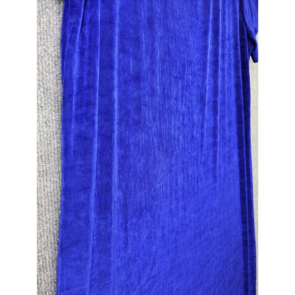 Citiknits Maxi Dress Womens XL Stretchy Pullover Minimal Slinky Full Long Cobalt - Picture 7 of 16